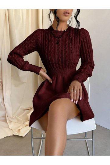 CABLE-KNIT DRESS