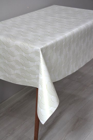 Lined Erasable PVC Oilcloth Tablecloth 107-A