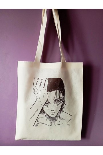 Eren Yeager Anime Shingeki No Kyojin Tote Bag Cloth Bag