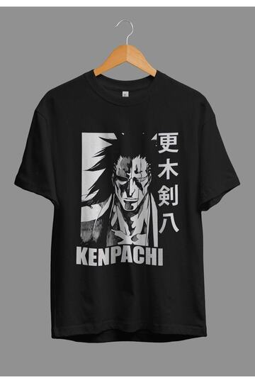 Unisex Loose Fit Bleach Zaraki Kenpachi Custom Design Anime T-Shirt