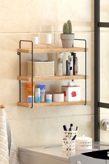 Lefi Home Bathroom Organizer Shampoo Holder Soap Holder Multi-Purpose 3-Tier Shelf