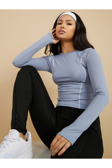Stitch Detail Long Sleeves Top