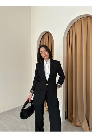BLAZER JACKET LEOPARD LINED