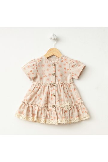 Baby Fou Flower Print Button Dress