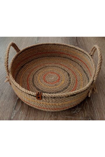 Decorative Basket, Colorful Handmade Basket, %100 Natural