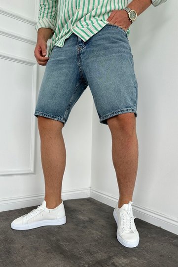 New Season Men's Blue Jean Shorts Ke-483