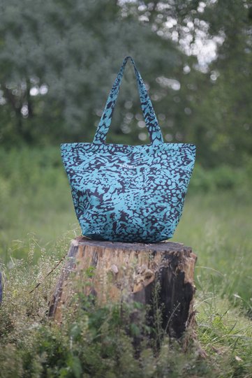Women's Green Digital Printed Beach Bag Ç-046