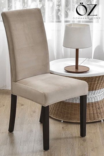 Chair Cover Mink Color Washable Elastic Velvet Fabric Chair Cover 1 Piece