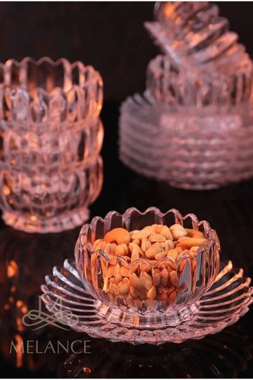 12 Piece Crystal Glass Snack Bowl, Presentation Treat Set
