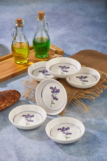 Round 6 Pieces Ceramic Sauce Bowl, Jam Bowl, Treat Bowl, Snack Bowl, Presentation Bowl