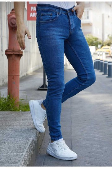 Men's Blue Slim Fit Jeans - Jeans