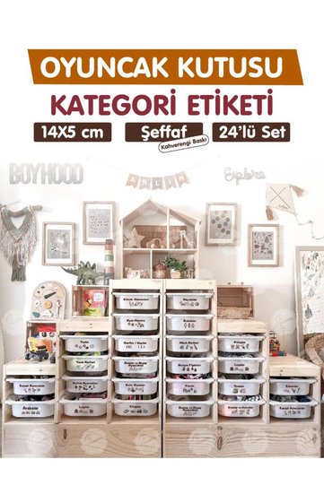 Toy Cabinet Box Category Tag Turkish, Organizer Tag Transparent Organizing Organizer Brown