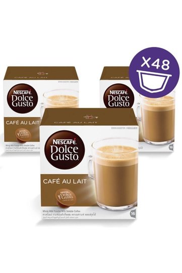 Dolce Gusto Au Laıt Capsule Coffee 16 Pieces X 3 Boxes