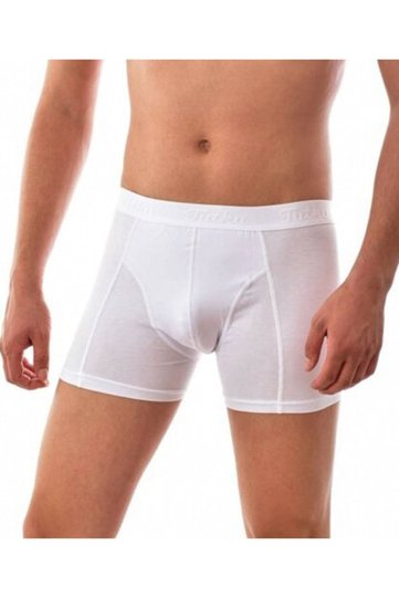 Men's White Elastane Lycra Boxers 6 Pack