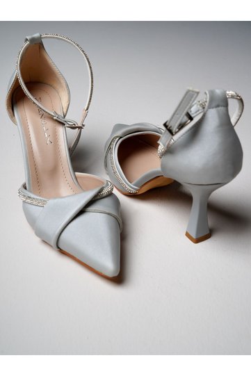 Silver Jewelled Evening Dress Shoes