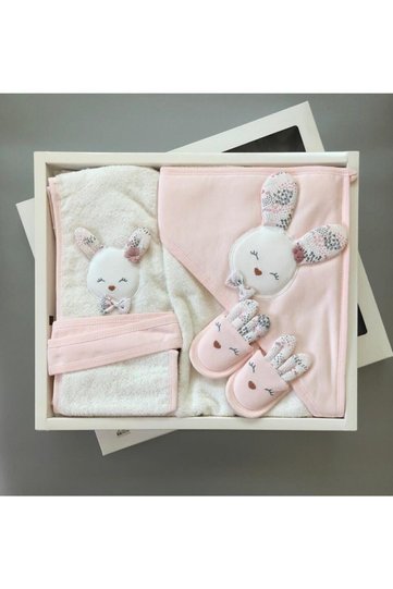 Baby Girl Bathrobe Set