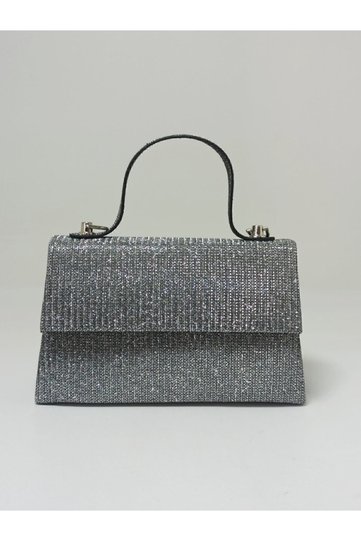 Women's Platinum Silvery Evening Dress Bag