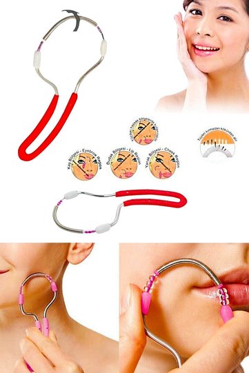 مزيل الشعر بالزنبرك للوجه - جهاز إزالة شعر الوجه والخدود والحواجب والشارب