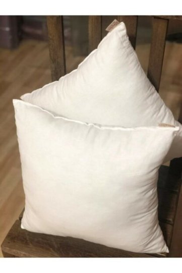 White 2 Pieces Zippered Throw Pillow Case Inner Pillow 45x45 Cm 350 Grams