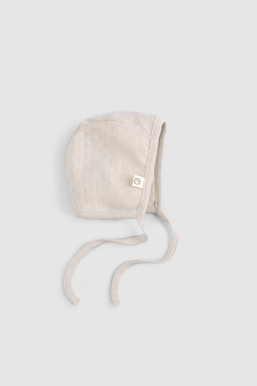 Organic Cotton Pointel British Newborn Beige Hat
