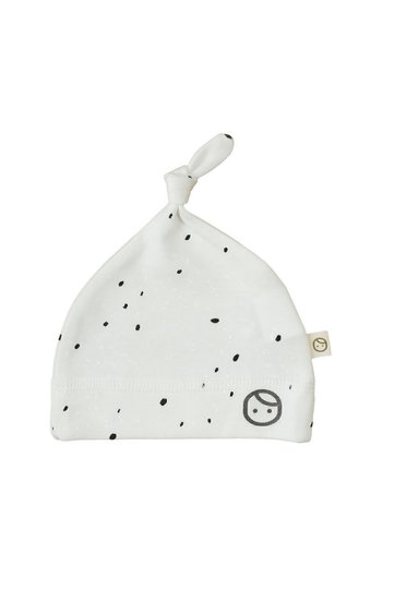 Knotted Hat Newborn Cosmos White Organic Cotton