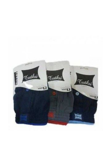 Pack of 3 Men's Combed Cotton Boxers 100% Cotton Mixed Color