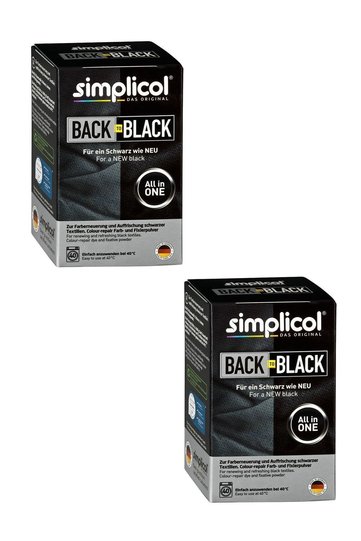 Black Simplicol Powder Textile Fabric Paint and Color Revitalization X 2 Pack