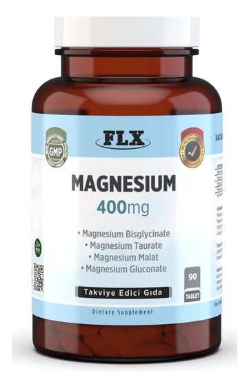 90 Tablets Magnesium Glycinate Bisglycinate Malate Taurate Gluconate Magnesium Elements 400 Mg