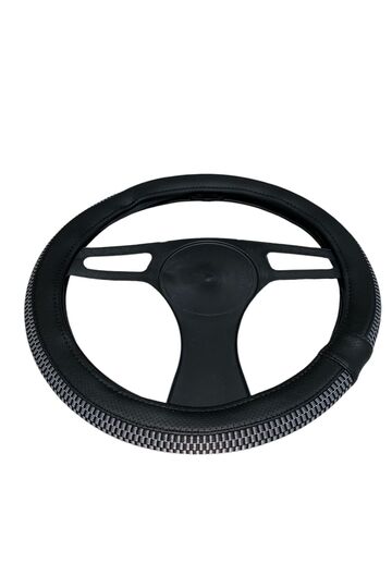 Steering Wheel Cover Wicker Model Gray Pattern 38-40 cm