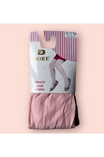 Children's Salmon Color Micro 50 Plain Mousse Pantyhose