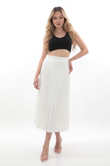 WOMEN PLISOLEY SKIRT 781 OFF WHITE