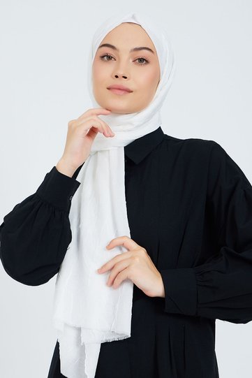 Premium Bamboo Shawl “Optical White”