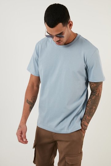 Regular Fit Crew Neck 100% Cotton Basic T Shirt Men's T Shirt 5902271