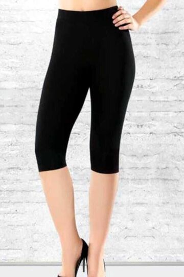 Women's Black Capri Lycra Modal Tights