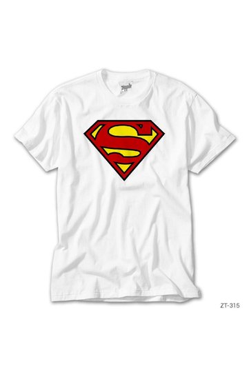 تي شيرت أبيض كلاسيكي من Supermn