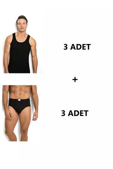 Men's 6-Piece Classic Cotton Tank Top and Panties