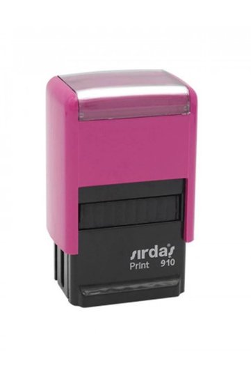Pink Stamp (Teacher, Nurse, Name Stamp) (910 - 1 Cmx2,5Cm with Blue and Black Ink)