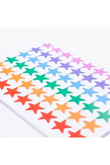 Mixed color star sticker set, 54 pieces