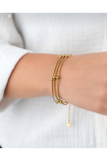 Dorika Gold Steel Bracelet - High Quality and Tarnish