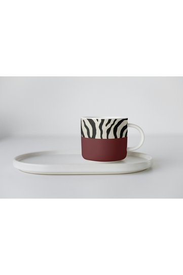 Porcelain Colorful Zebra Pattern Printed Nescafe Cup