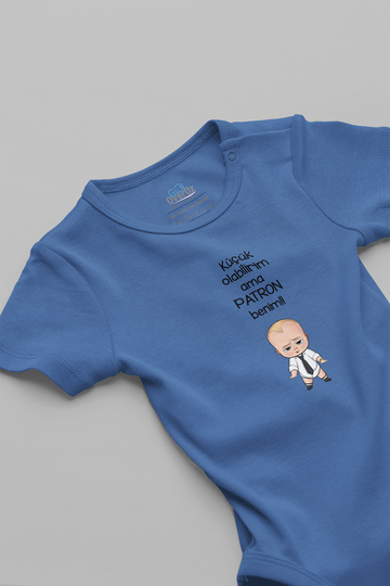 Organic 100% Cotton Boss Baby I May Be Little but I'M the Boss Baby Bodysuit Short Sleeve Badi 5206-m