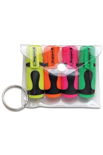 Highlighter Pen Mini 4-Piece Bag Assorted Ed7P499