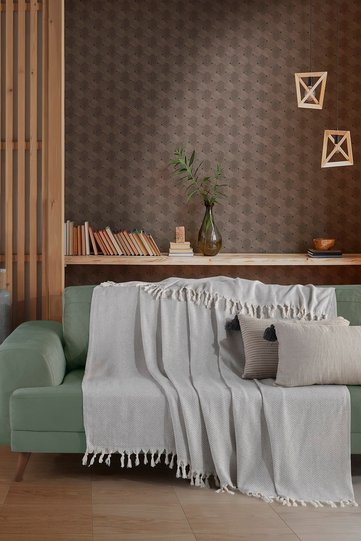 Natural Gray Sofa Cover |   Sofa Throw 170X210 Cotton