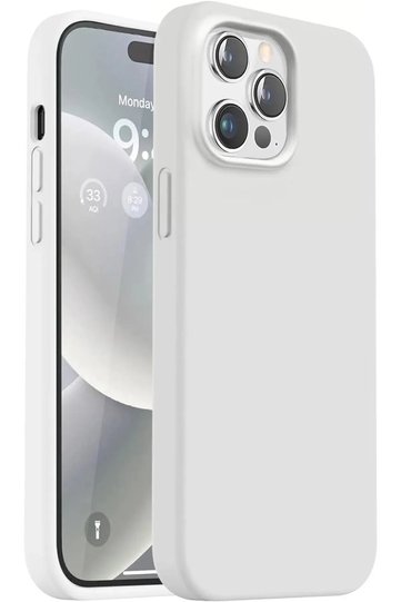 iPhone 15 Pro Max White Non-Yellowing Stain-Resistant Stylish Simple Case Cover Camera Part Open Case