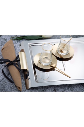 Maya Tea Tray Gold