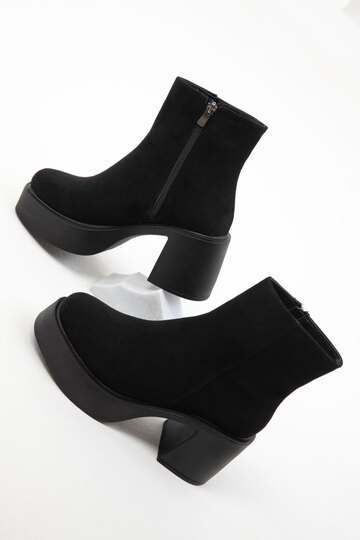Black Suede Women's Boots & Booties 19986