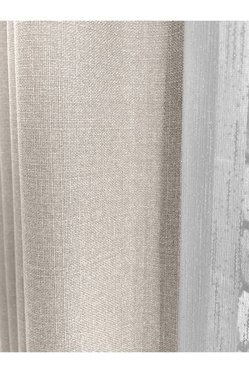 Paris Linen Drapery Curtain Cream Single Panel (Unpleated)
