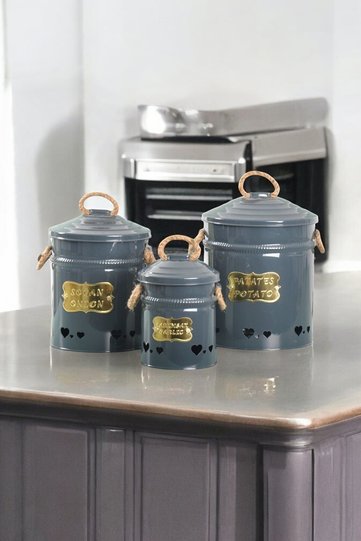3 Size Potato Onion Garlic Bucket Storage Bucket Quality Material Custom Paint Coating