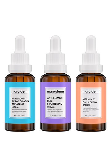 Maruderm 3-Piece Deal Serum Set - Blemish Serum, Hyaluronic Acid Serum, Vitamin C Serum
