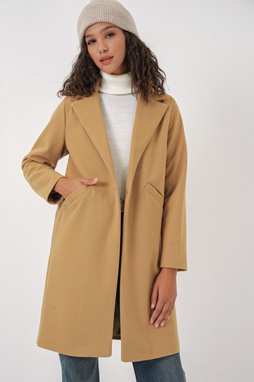 9085 Melton Coat - Mustard